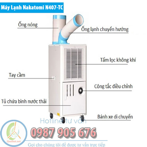 Máy Lạnh Di Động Nakatomi N407-TC